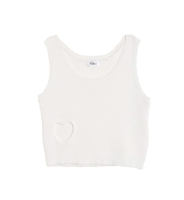 EVRIS「ハートカッティングニットトップス」|タンクトップ|