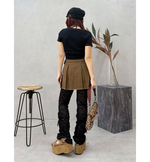 EVRIS「レースギャザーフレアレギンス」|その他|