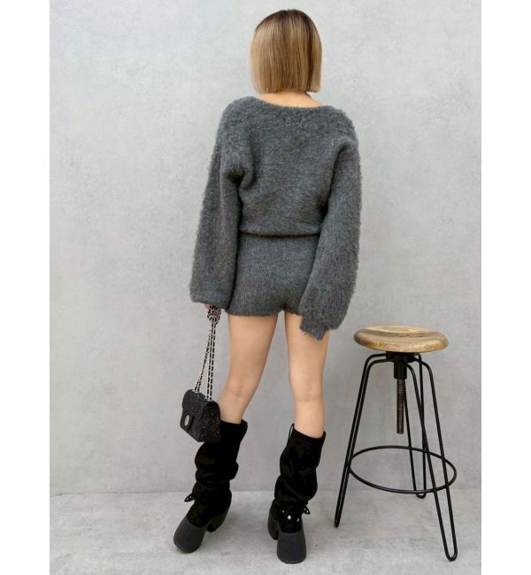 EVRIS「bijouシャギーニットロンパース」|オールインワン|