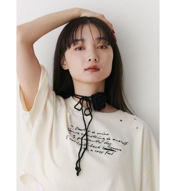 jouetie「ローズモチーフニットチョーカー」|ネックレス|