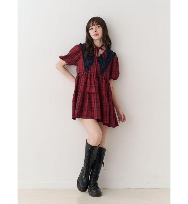 jouetie「ビッグカラーフレアミニワンピース」|ワンピース|