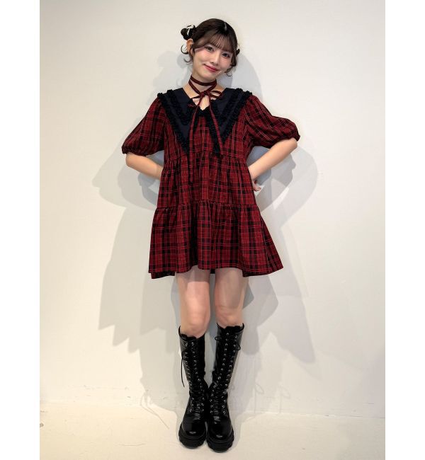 jouetie「ビッグカラーフレアミニワンピース」|ワンピース|