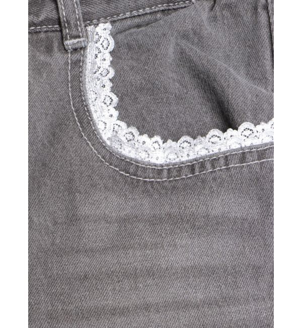 merry jenny「バレルレッグリボンデニムパンツ」|デニム|