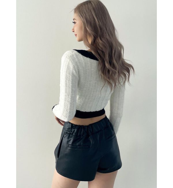 GYDA「ツイードライクエンブレムニットカーディガン」|カーディガン|