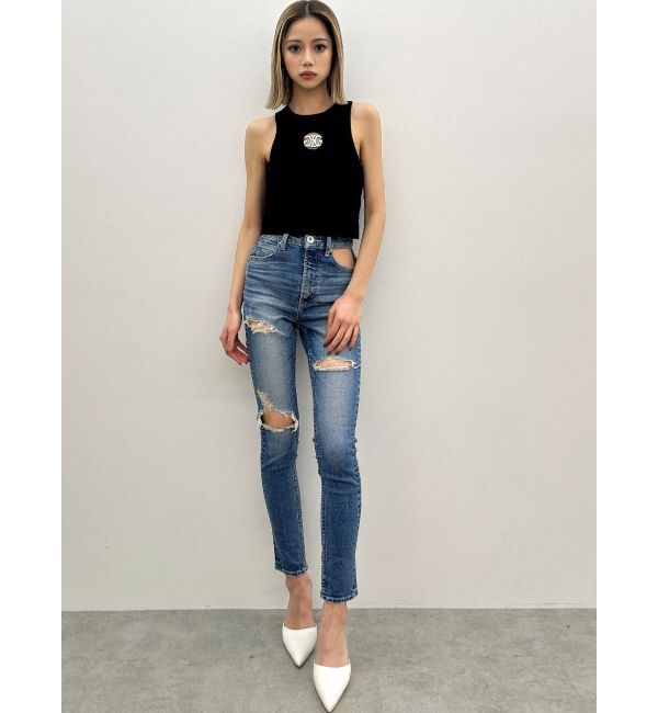 GYDA「Symmetry GYDA MOLDアメスリニットトップス」|ニット・セーター|