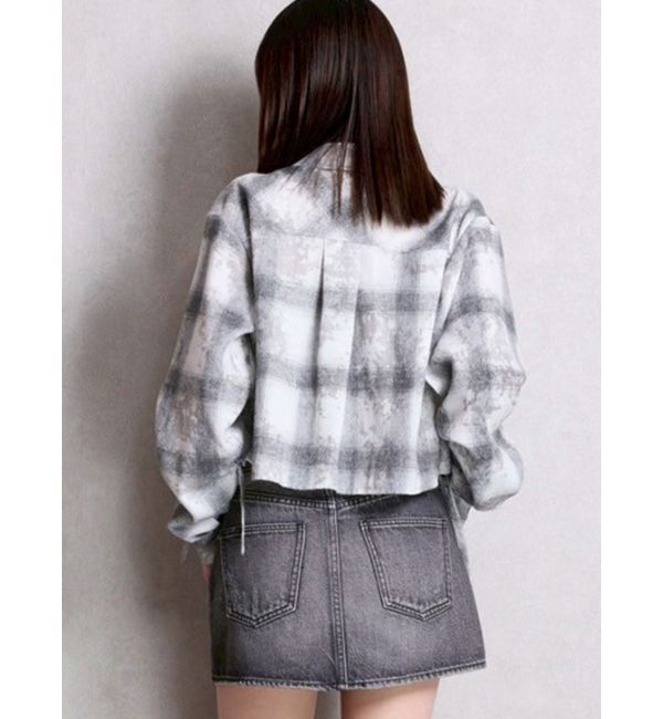 GYDA「ドロストショートGRUNGEチェックシャツ」|シャツ・ブラウス|