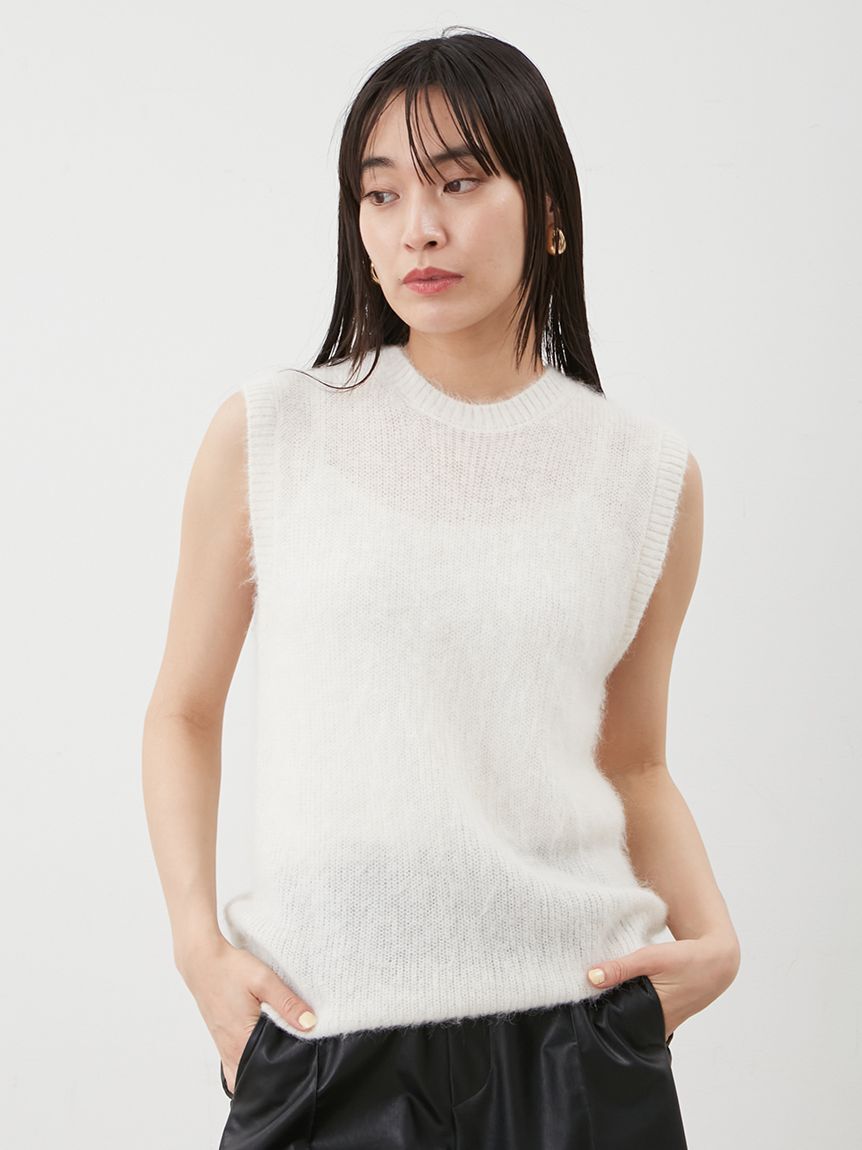 Mila Owen「クルーネックノースリニットトップス」|ニット・セーター|
