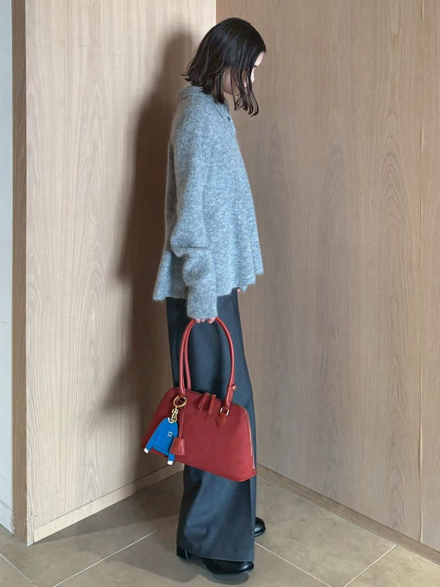 Mila Owen「4WAYモヘヤラメペプラムニットプルオーバー」|ポロシャツ|