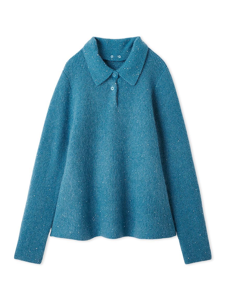 Mila Owen「4WAYモヘヤラメペプラムニットプルオーバー」|ポロシャツ|