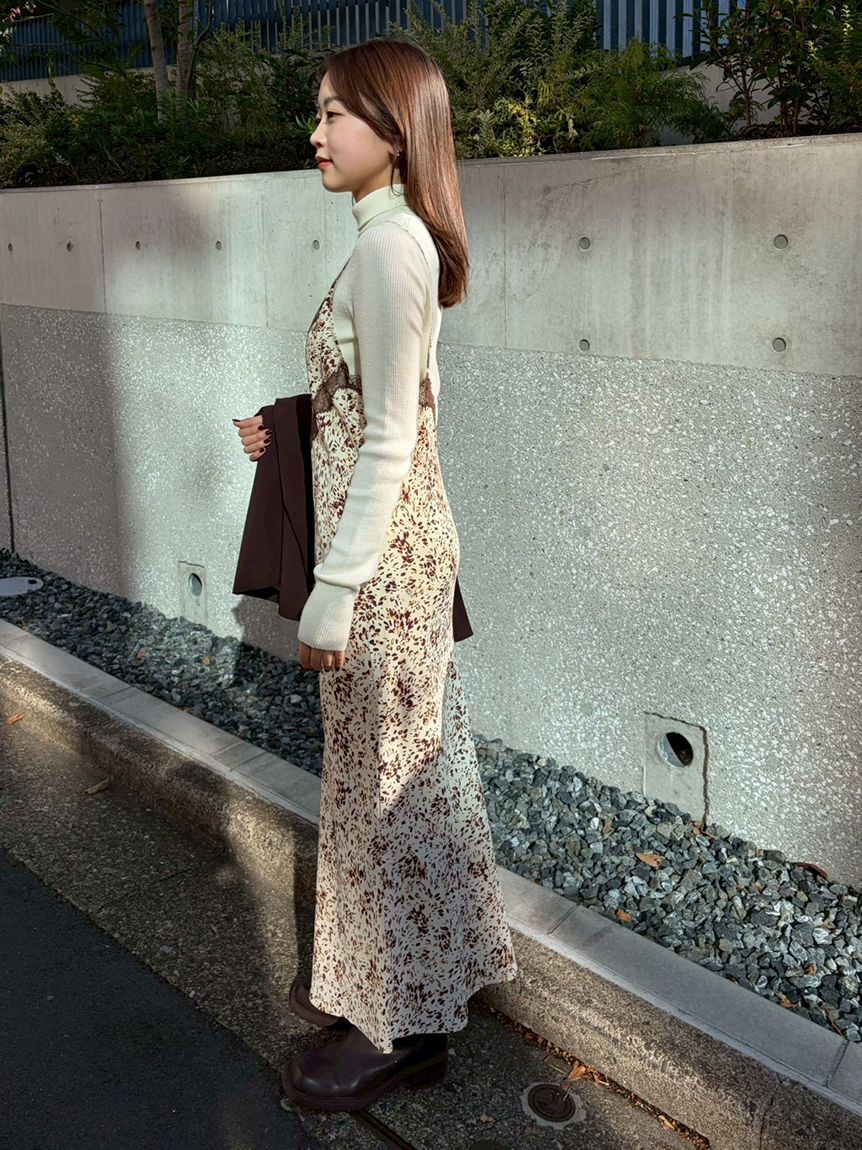 Mila Owen「シアーラメタートルネックリブニット」|ニット・セーター|