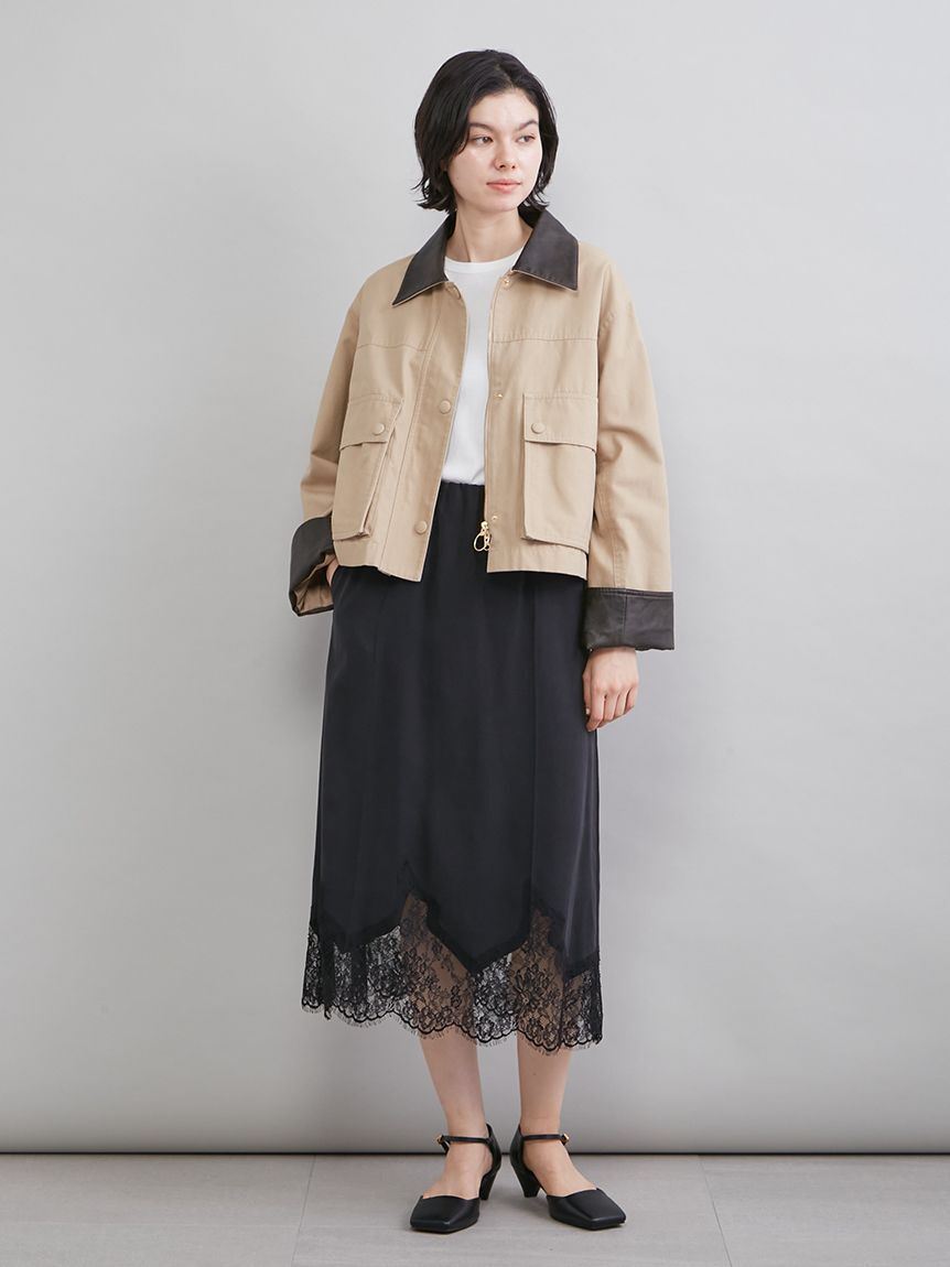 Mila Owen「レースヘムスカート」|スカート|