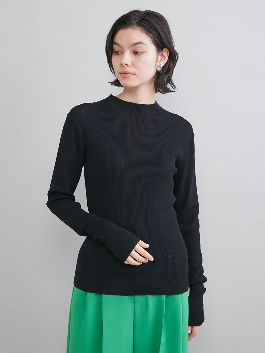 Mila Owen「ハイネックハイゲージシアーリブニット」|ニット・セーター|