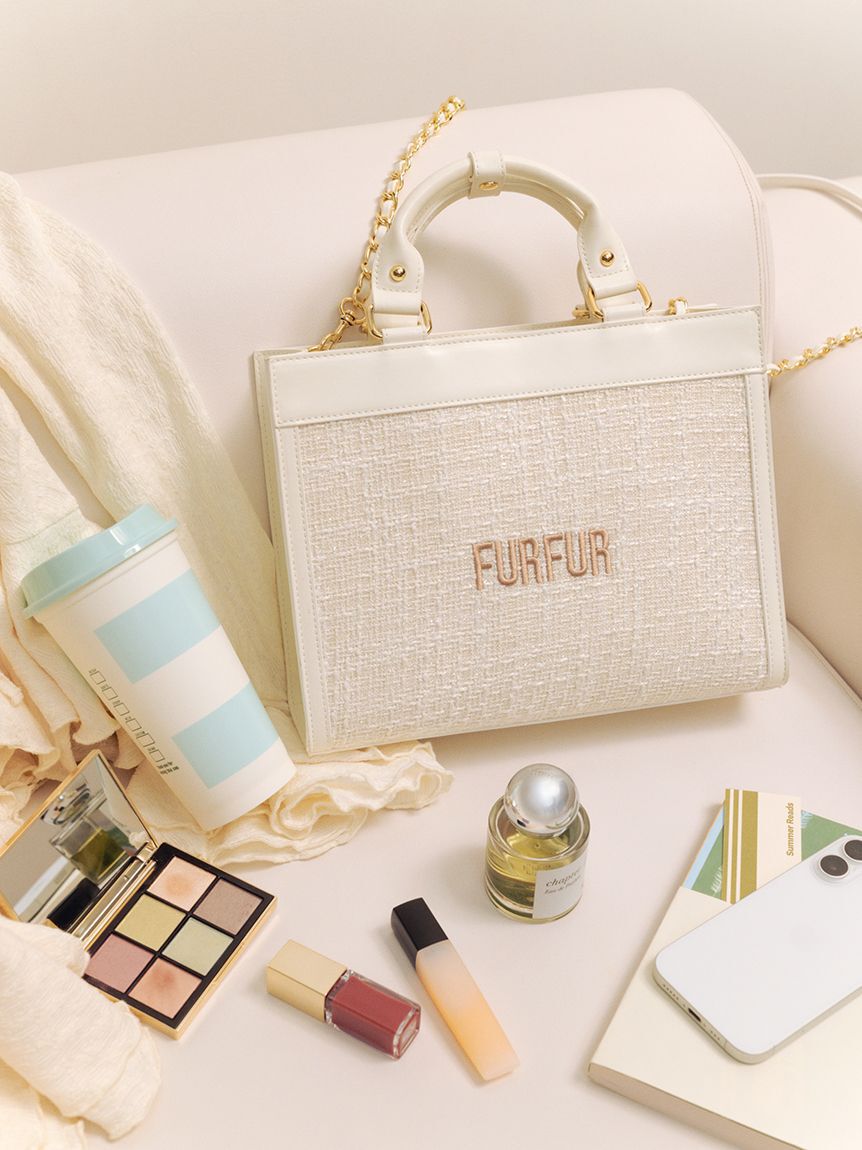 FURFUR「(Lsize) ツイードロゴトートバッグ【WEB・一部店舗限定】」|トートバッグ|IVR