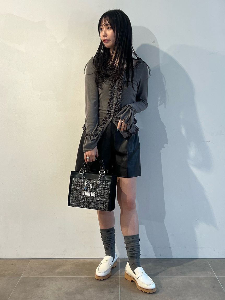 FURFUR「(Lsize) ツイードロゴトートバッグ【WEB・一部店舗限定】」|トートバッグ|