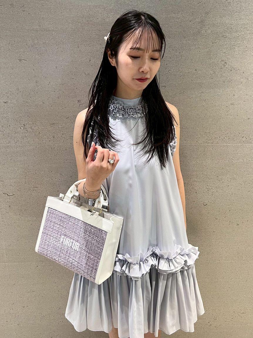 FURFUR「(Lsize) ツイードロゴトートバッグ【WEB・一部店舗限定】」|トートバッグ|