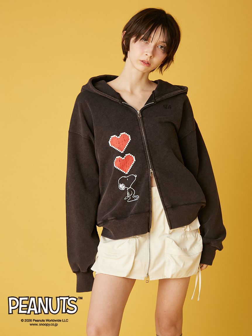 FURFUR「スヌーピーコラボルーズシルエットパーカー」|パーカー|