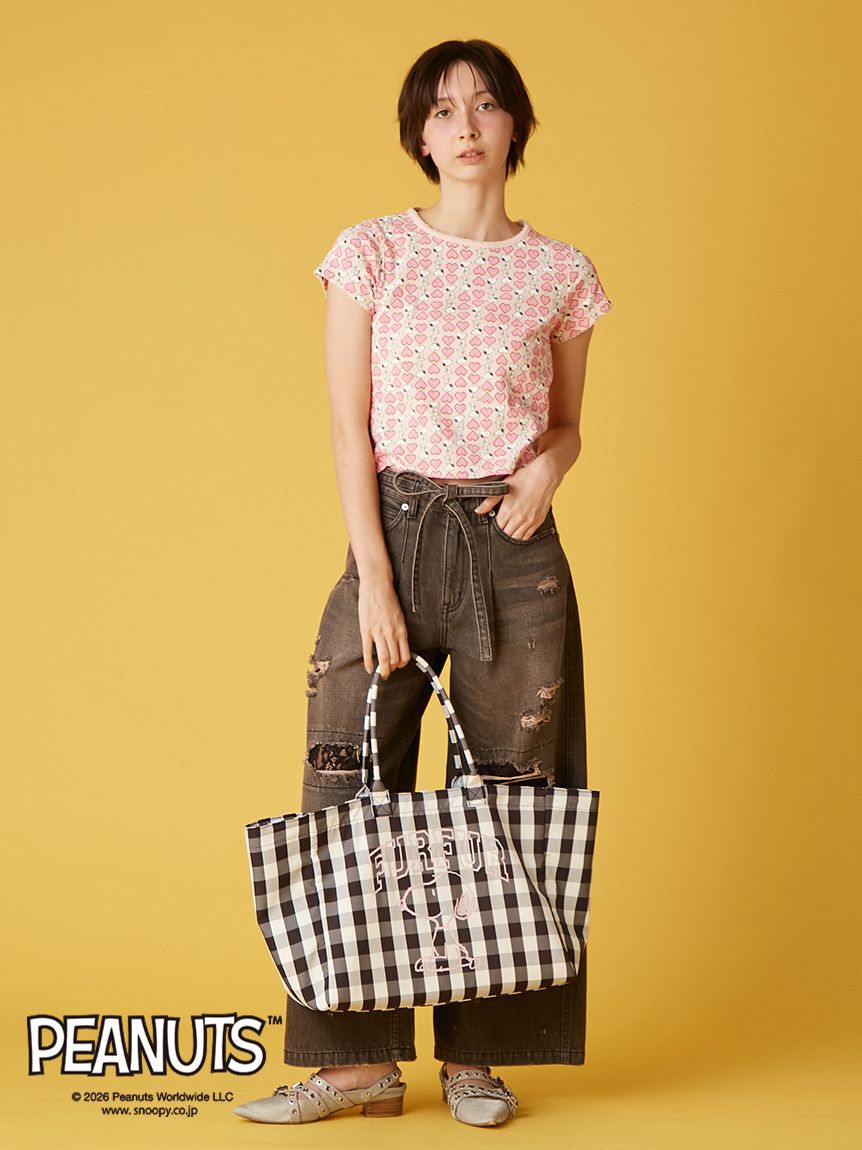 FURFUR「スヌーピーコラボ総柄Tシャツ」|Tシャツ・カットソー|