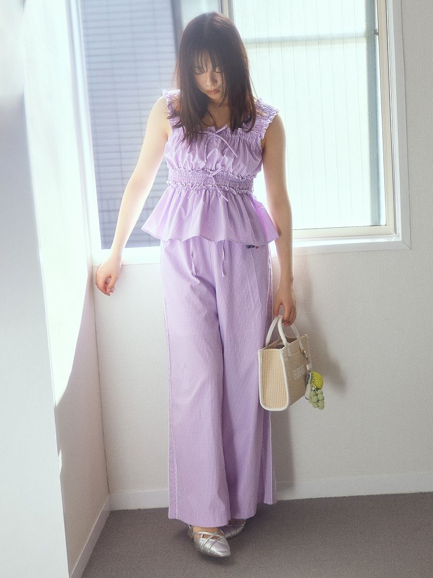 FURFUR「【WEB・一部店舗限定カラー】ギンガムチェックパジャマパンツ」|チノ|