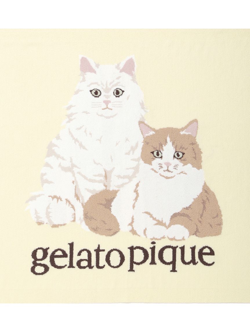 gelato pique「キャットジャガードブランケット」|ブランケット|
