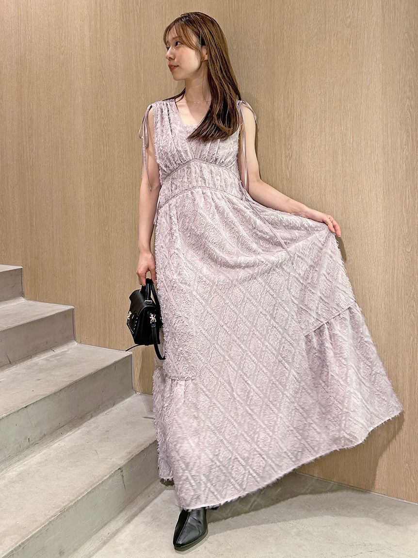 SNIDEL「【00サイズあり】ジャガードドロストディティールワンピース」|ワンピース|
