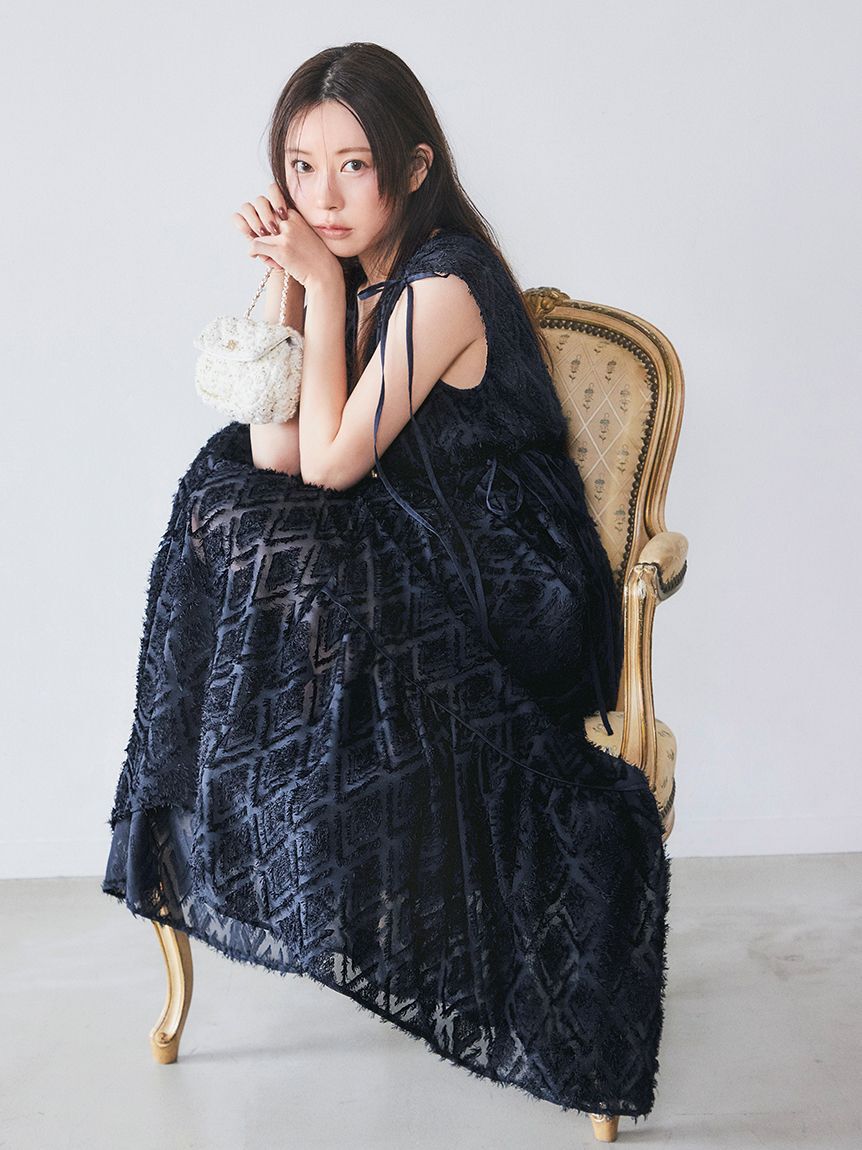 SNIDEL「【00サイズあり】ジャガードドロストディティールワンピース」|ワンピース|