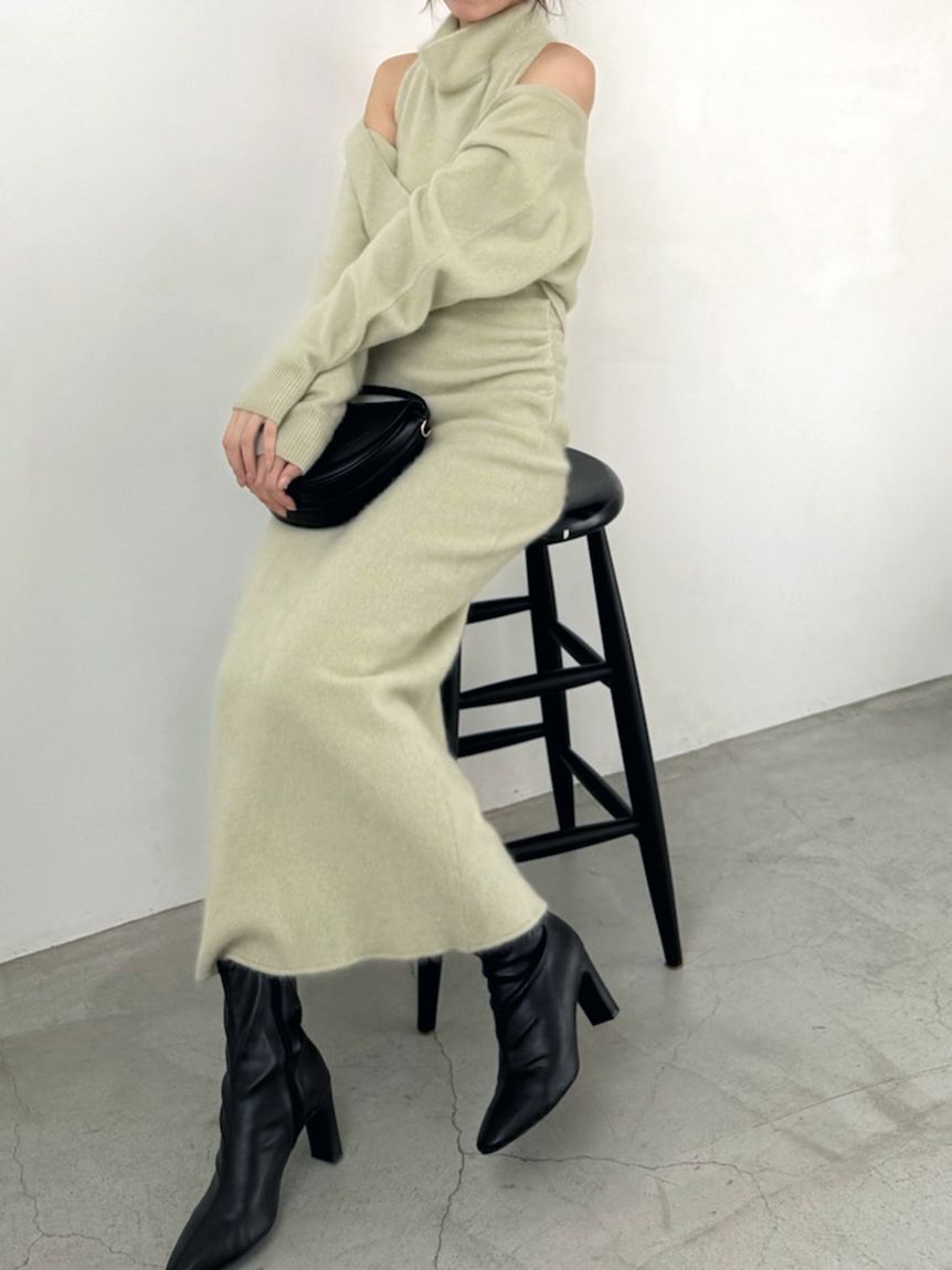 SNIDEL「【HIGH QUALITY】メリノウールアメスリニットワンピース」|ワンピース|