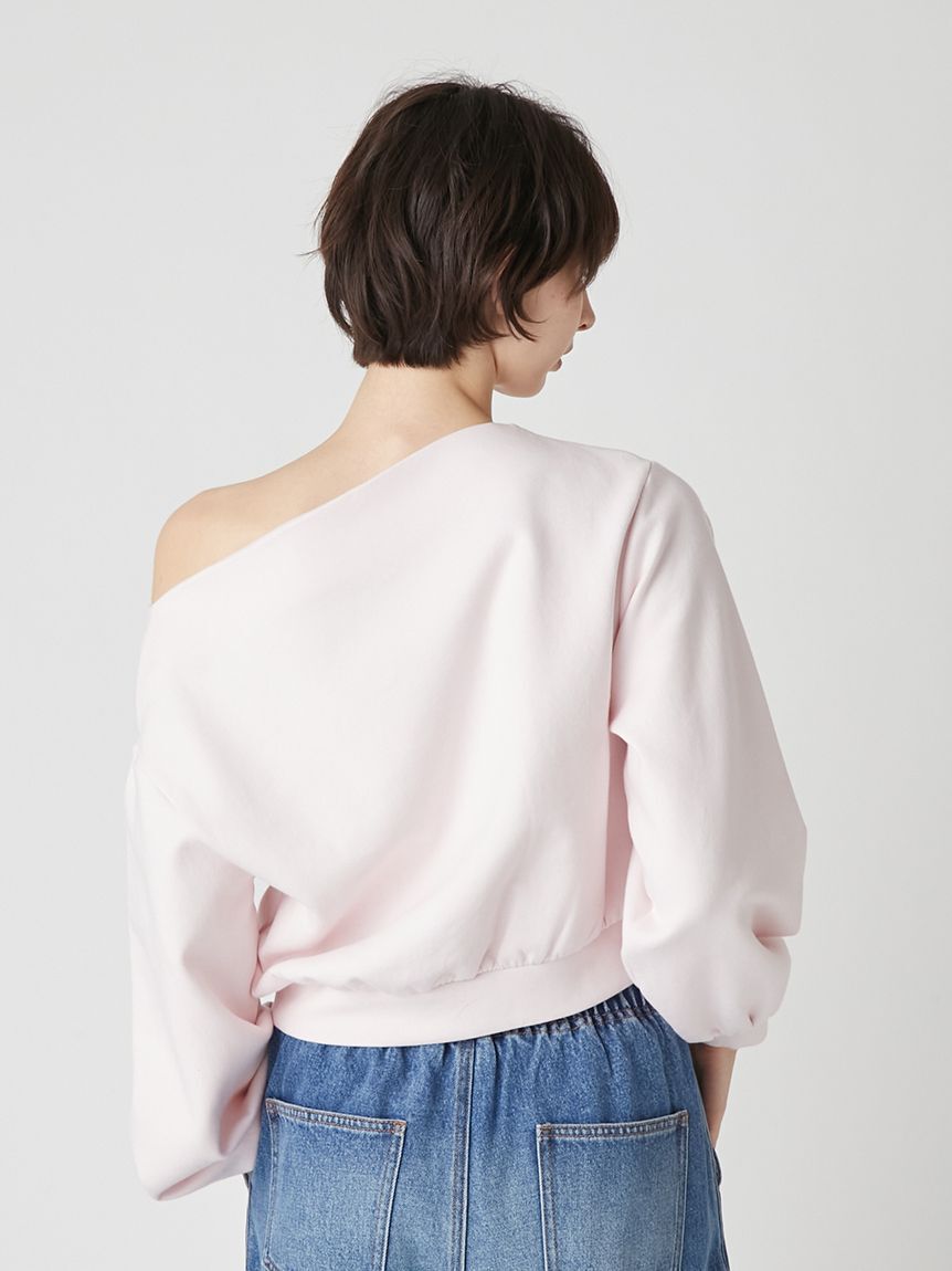 LILY BROWN「【WEB限定カラー】ドレープオフショルボンディングスウェット」|スウェット・ジャージ|