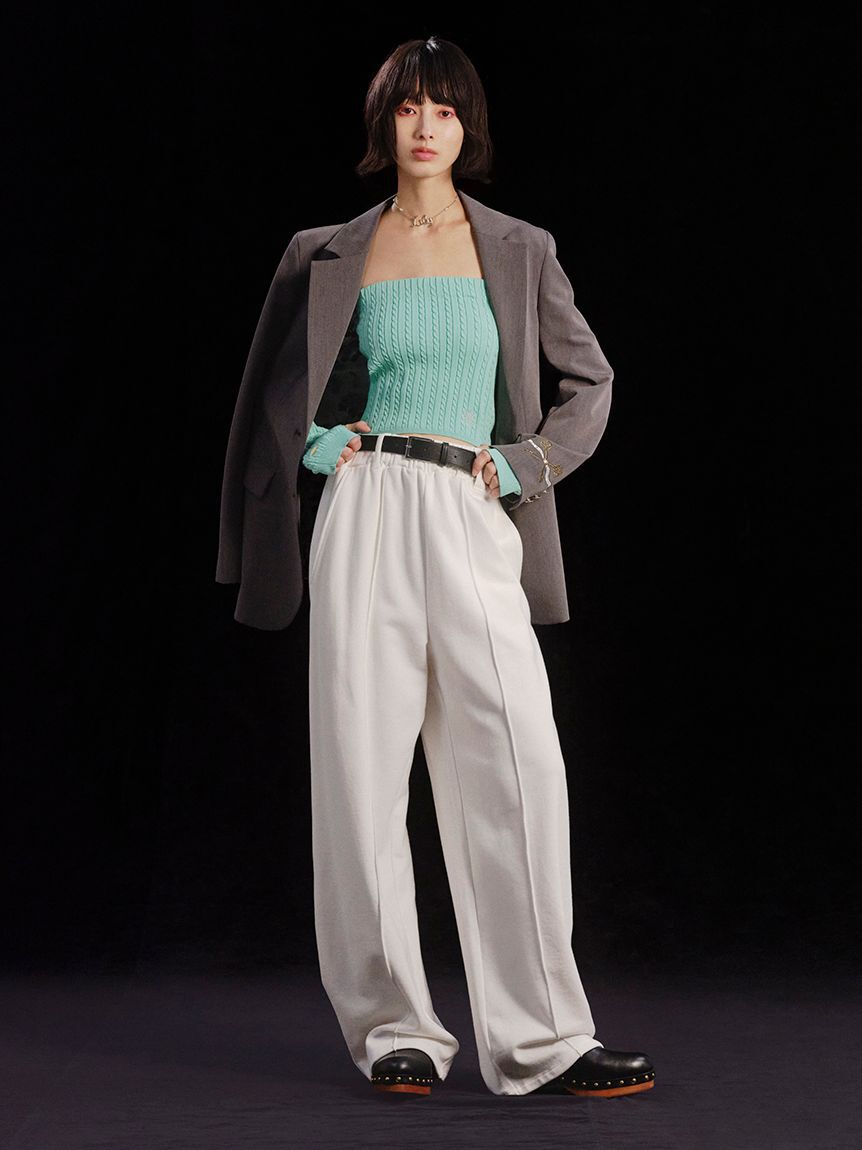 LILY BROWN「【LILY BROWN&times;KEITA MARUYAMA】アームウォーマ付きニットベアトップ」|ニット・セーター|