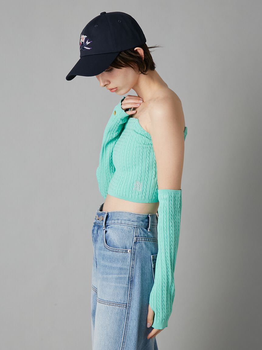 LILY BROWN「【LILY BROWN&times;KEITA MARUYAMA】アームウォーマ付きニットベアトップ」|ニット・セーター|