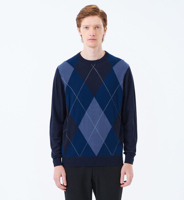 MACKINTOSH PHILOSOPHY「ビッグアーガイル クルーネックプルオーバーニット」|ニット・セーター|