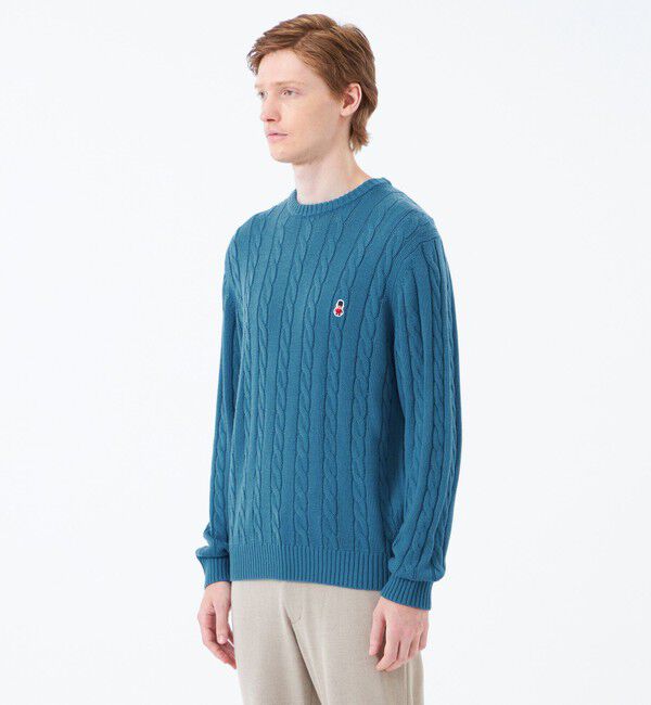 MACKINTOSH PHILOSOPHY「バッキンガムベア ケーブル クルーネックプルオーバー」|ニット・セーター|