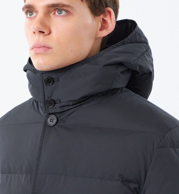 MACKINTOSH PHILOSOPHY「ナイロンハイマルチ WELLINGTON HOOD BT short(ウェリントンフードボタンスルーショート)」|ダウン|