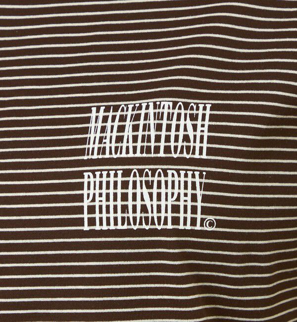 MACKINTOSH PHILOSOPHY「GREY LABEL 【SHARP LOGO】ロングスリーブボーダーTシャツ」|Tシャツ・カットソー|