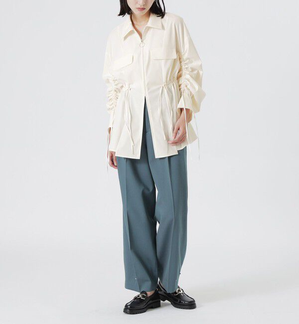  「ジップアップオーバーシャツ」|シャツ・ブラウス|