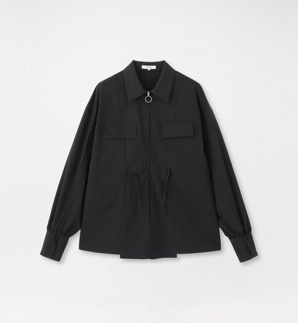  「ジップアップオーバーシャツ」|シャツ・ブラウス|ブラック