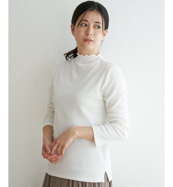 ikka「三角テレコ長袖Tシャツ」|Tシャツ・カットソー|