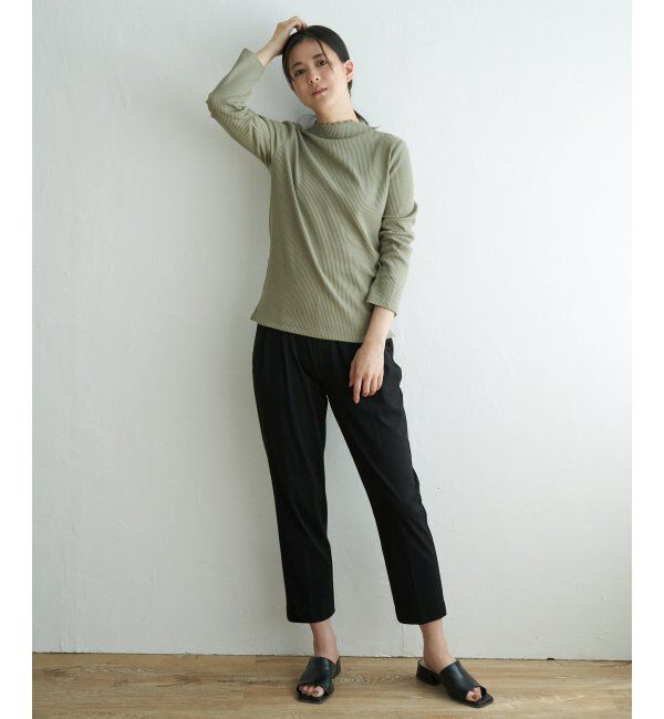 ikka「三角テレコ長袖Tシャツ」|Tシャツ・カットソー|