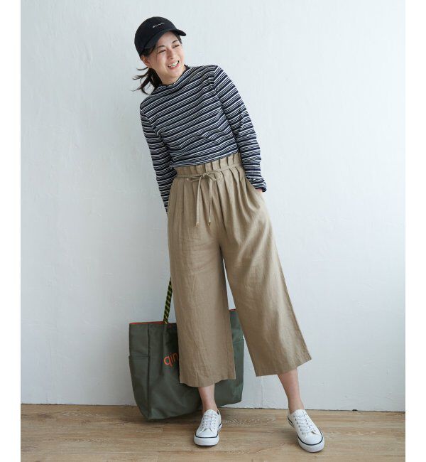 ikka「三角テレコ長袖Tシャツ」|Tシャツ・カットソー|