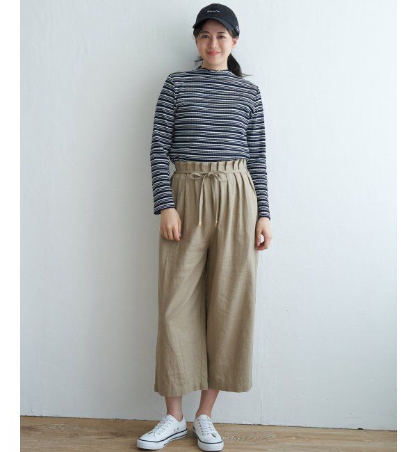 ikka「三角テレコ長袖Tシャツ」|Tシャツ・カットソー|