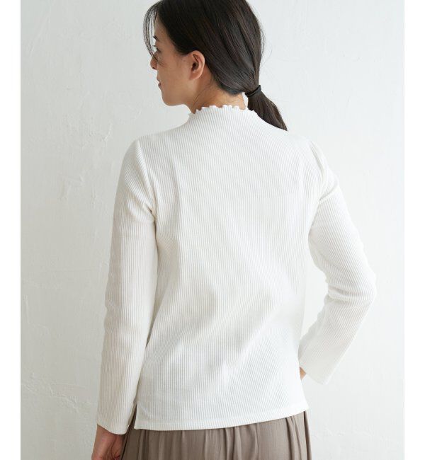 ikka「三角テレコ長袖Tシャツ」|Tシャツ・カットソー|