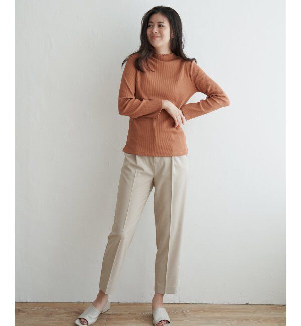 ikka「三角テレコ長袖Tシャツ」|Tシャツ・カットソー|