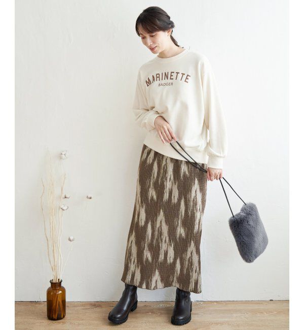 ikka「ベロアプリーツスカート」|スカート|