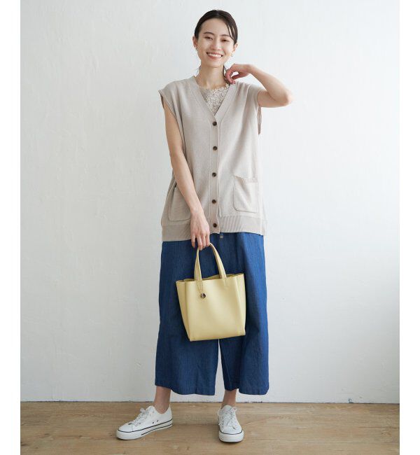 ikka「ハーフミラノニットベスト」|ニット・セーター|