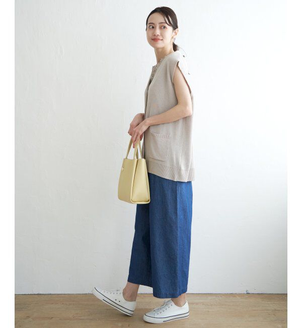 ikka「ハーフミラノニットベスト」|ニット・セーター|