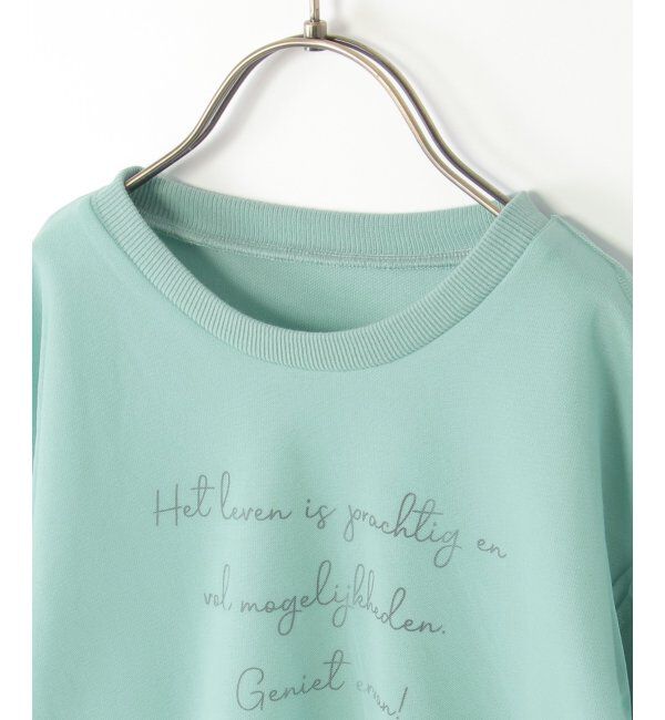 ikka kids「チュール重ねロゴプリントプルオーバー（120~160cm）」|Tシャツ・カットソー|