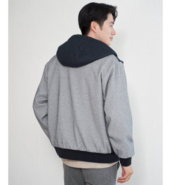 ikka「【親子コーデ】sorona(R)ブロックスコンビパーカー」|ブルゾン・スタジャン|