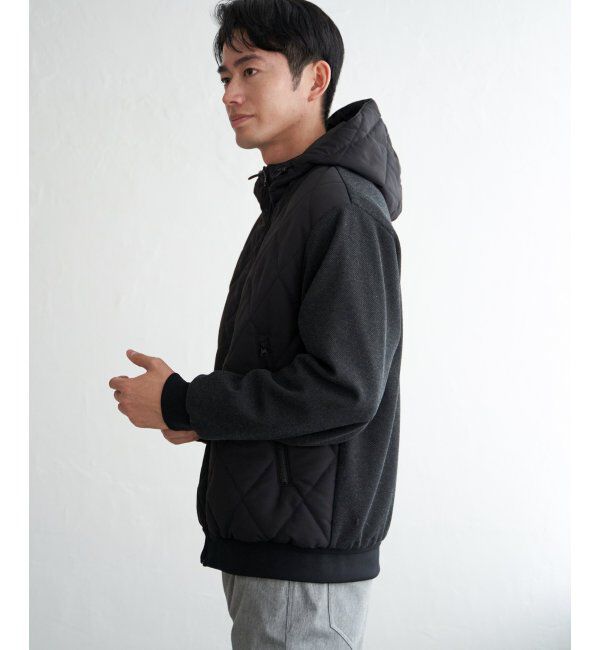 ikka「【親子コーデ】sorona(R)ブロックスコンビパーカー」|ブルゾン・スタジャン|