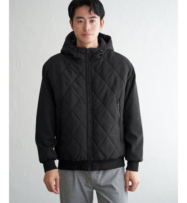 ikka「【親子コーデ】sorona(R)ブロックスコンビパーカー」|ブルゾン・スタジャン|