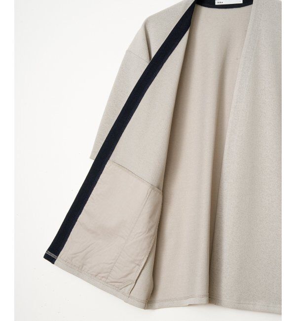 ikka「冷感DRY鹿の子5分袖カーディガン」|カーディガン|