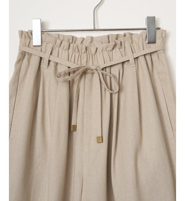 ikka「麻混ベルト付きイージーパンツ」|その他|